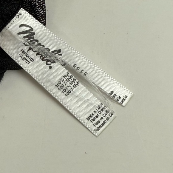 NEW Mapale Sheer Mesh Thong Bra Set Womens M / L Black NWOT - Picture 7 of 16